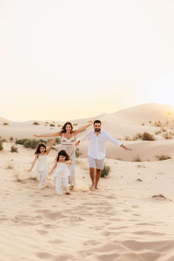 family desert session in Abu Dhabi