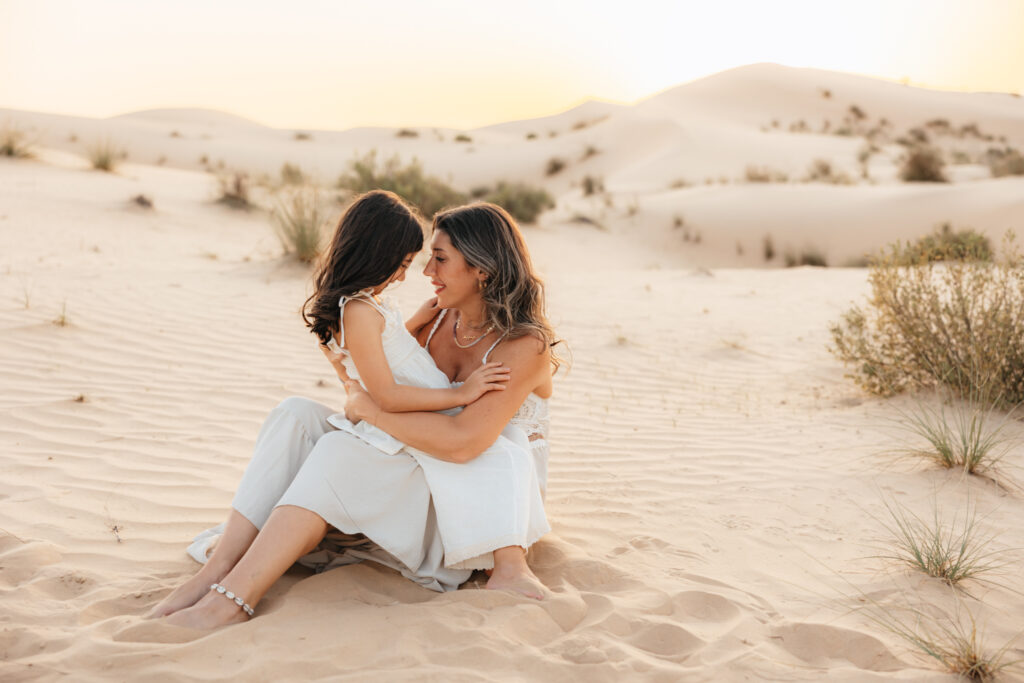 family desert session in Abu Dhabi