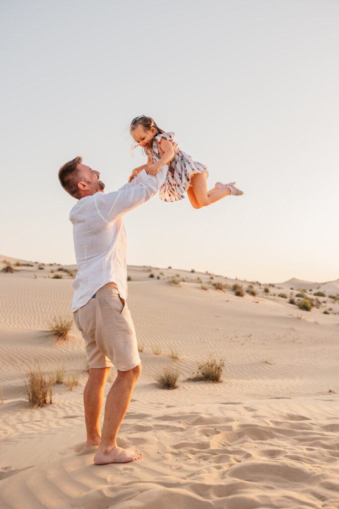 family desert session in Abu Dhabi