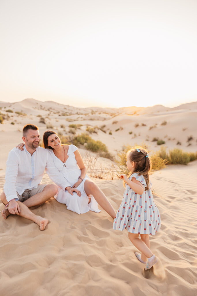 family desert session in Abu Dhabi