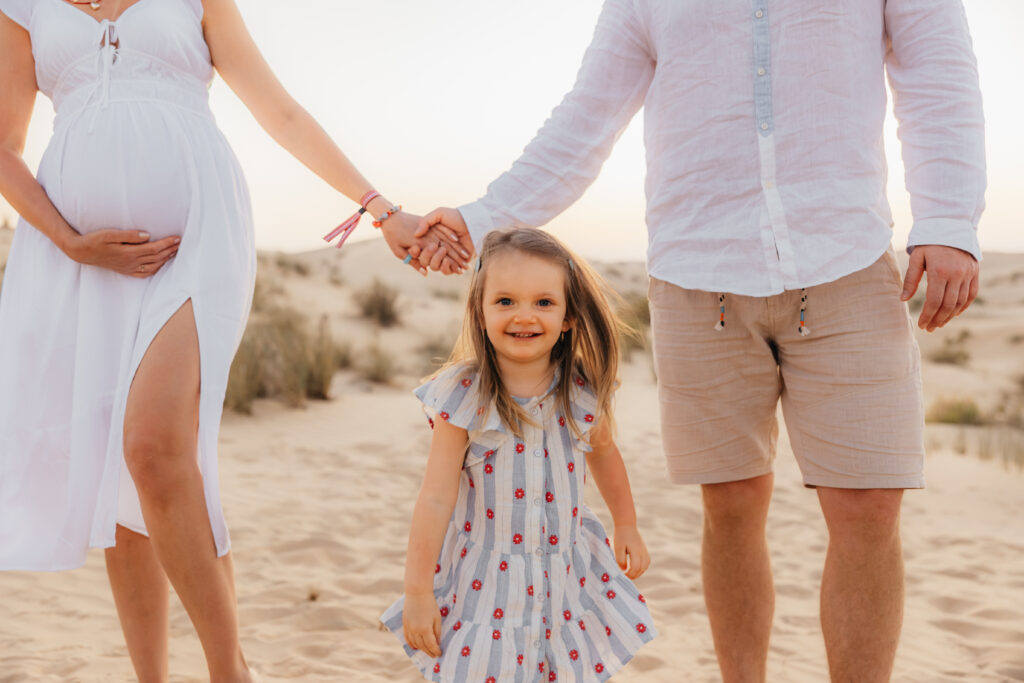 family desert session in Abu Dhabi