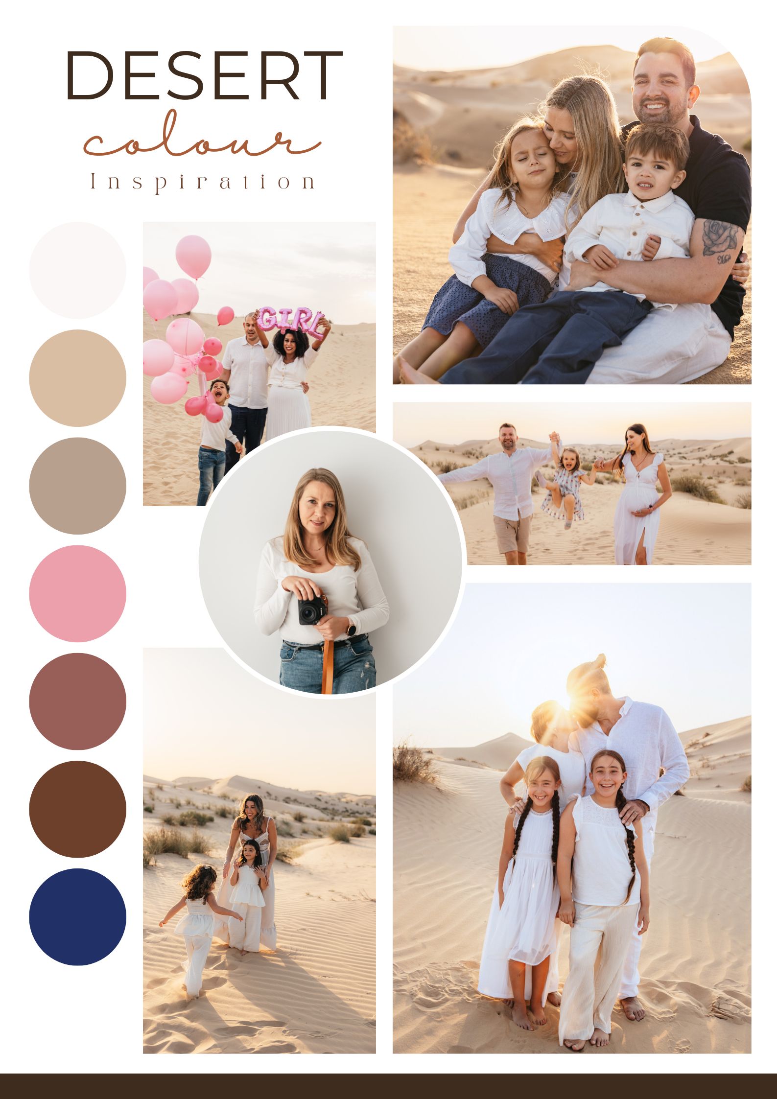 what to wear to your family photoshoot in desert Abu Dhabi during golden hour, Neutral tones family styling desert photoshoot UAE, Flowing dress desert family photography Abu Dhabi